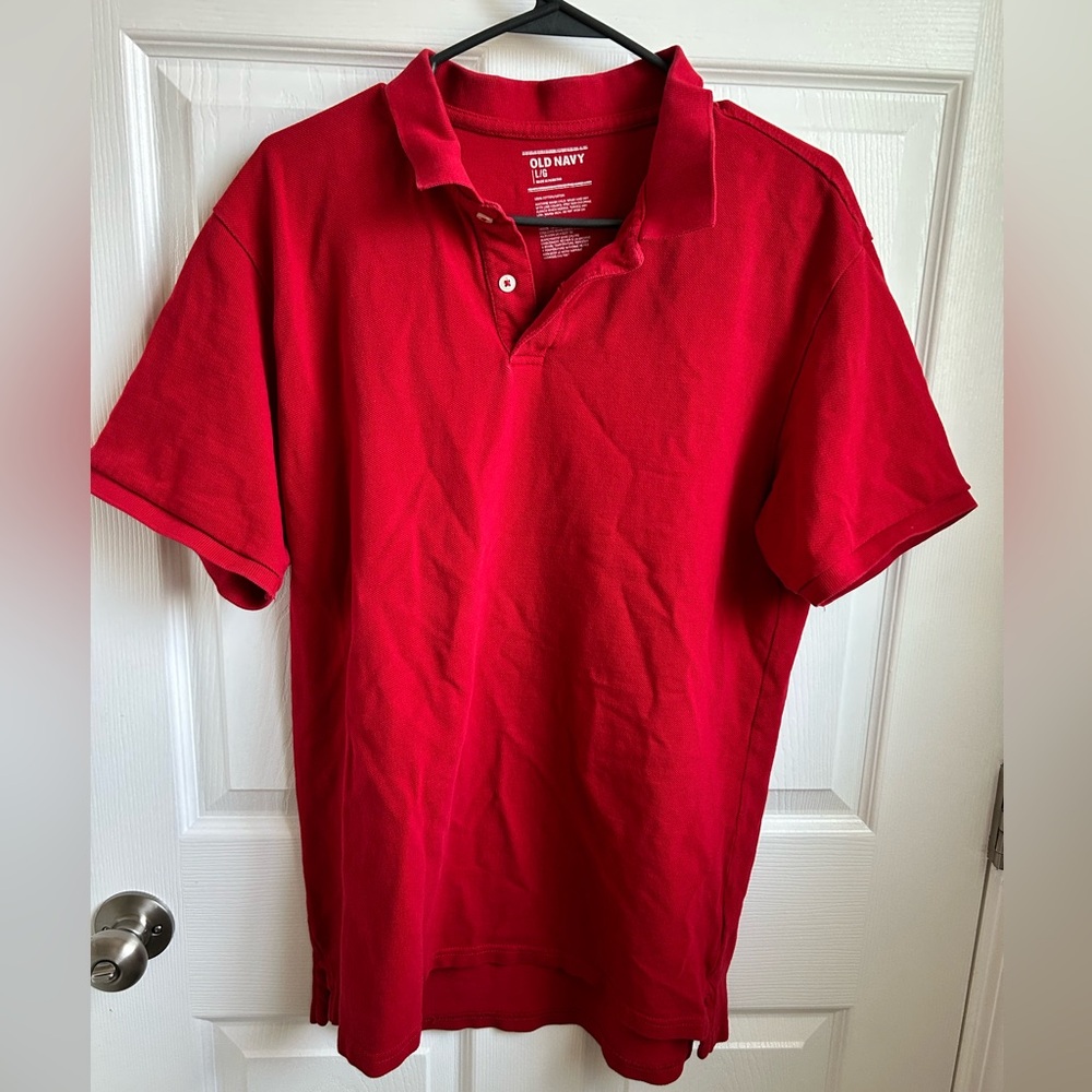 Old Navy Red Men's Polo Shirt
